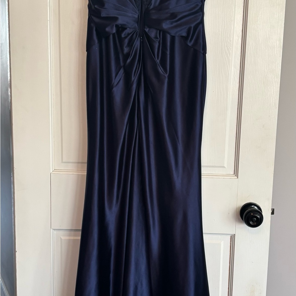 Sherri Hill Navy Blue Prom Dress